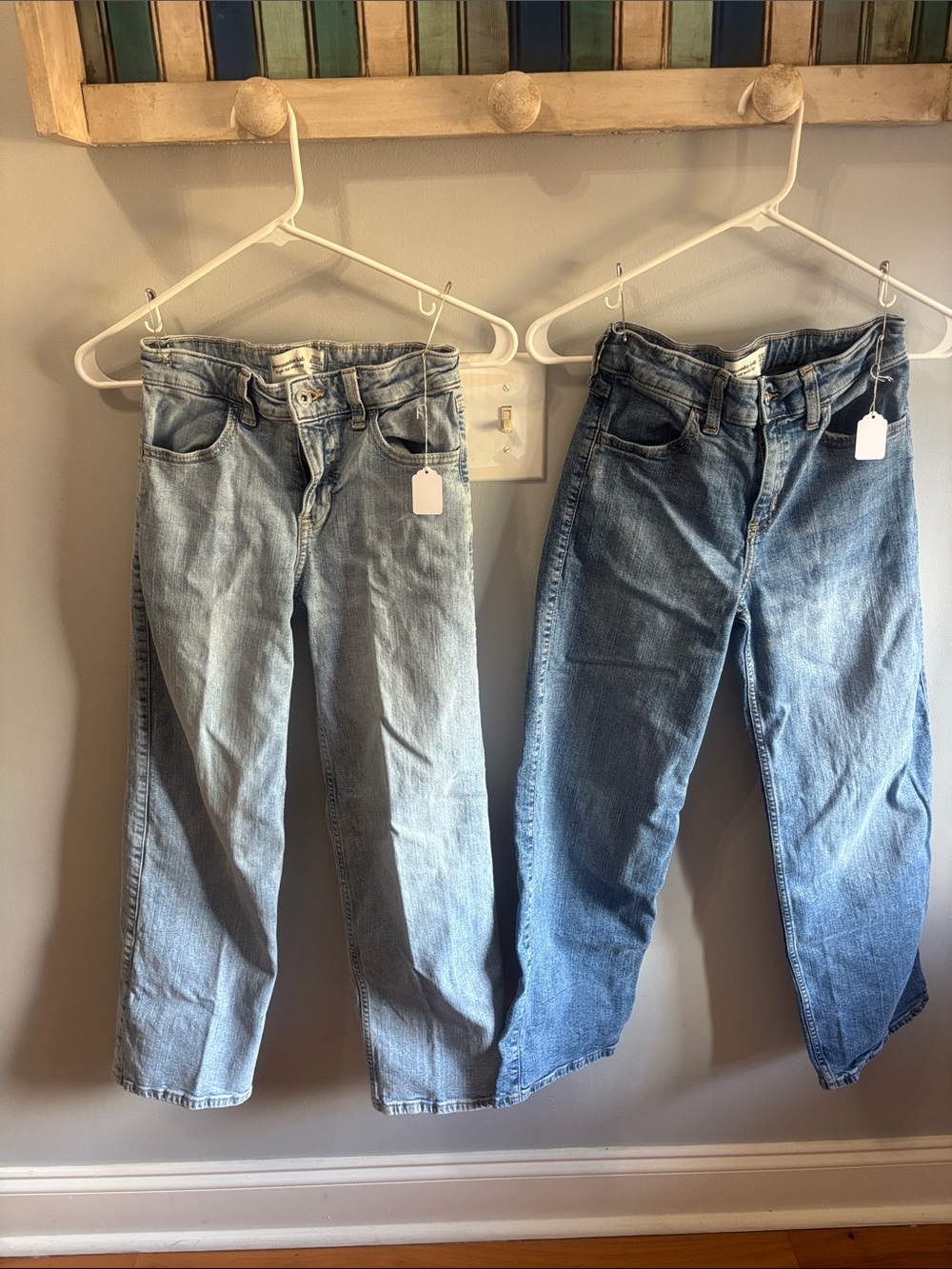 abercrombie kids light blue denim jeans